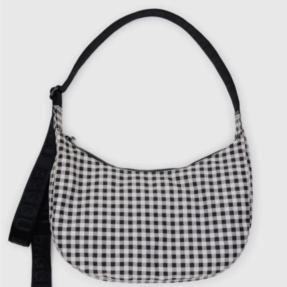 Baggu Black and White medium crescent bag